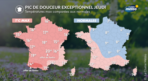Douceur exceptionnelle mercredi et jeudi Actualités France
