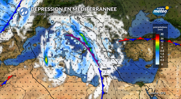 Situation prévue pour jeudi 29 février Actualités étranger