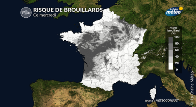Risque de brouillards Actualités France