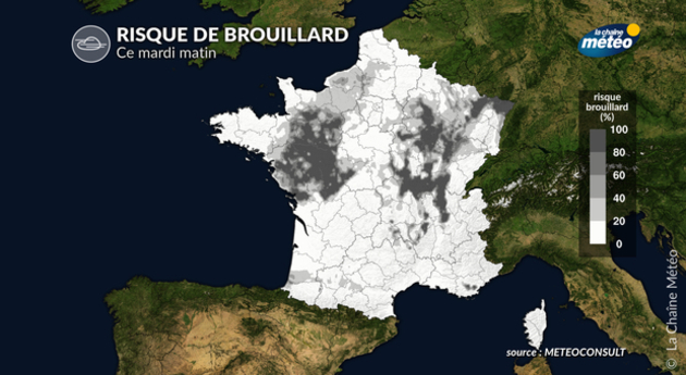 Risque de brouillard mardi Actualités France