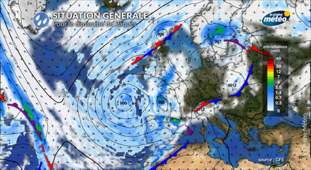Situation générale prévue pour dimanche de Pâques Actualités France