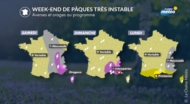 Un week-end de Pâques très instable Actualités France