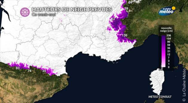 Hauteurs de neige attendues en montagne Actualités France