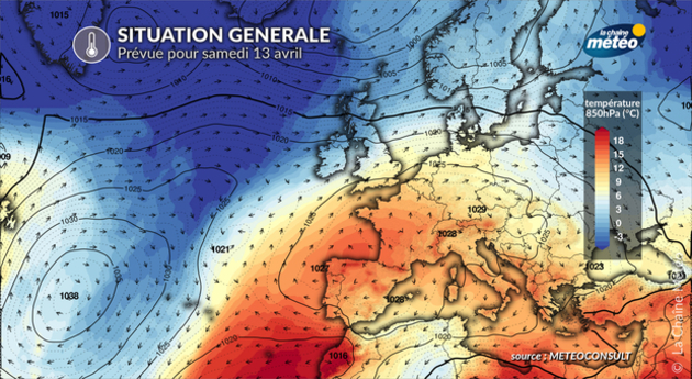 Situation générale prévue pour samedi 13 avril Actualités France