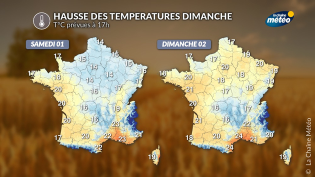 Températures à 17h Actualités France