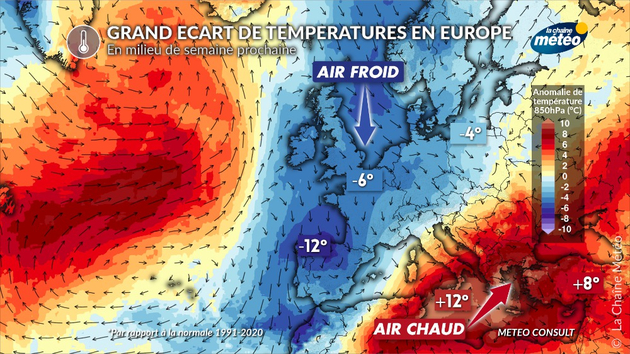 Grand écart de températures en Europe la semaine prochaine Actualités France
