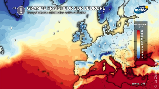 Contraste thermique en Europe Actualités France