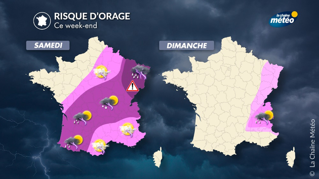 Risque orageux ce week-end Actualités France