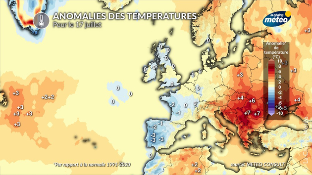 Anomalies de température prévues pour le début de semaine Actualités France