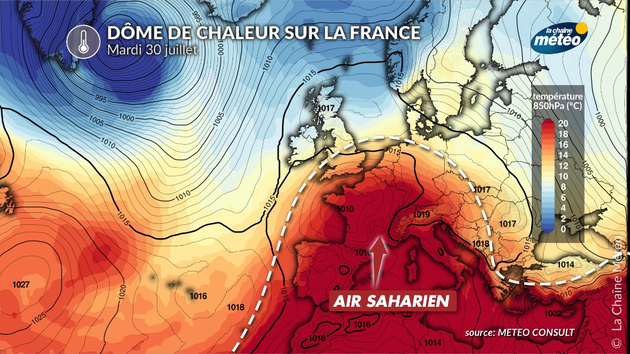 Dôme de chaleur sur la France Actualités France