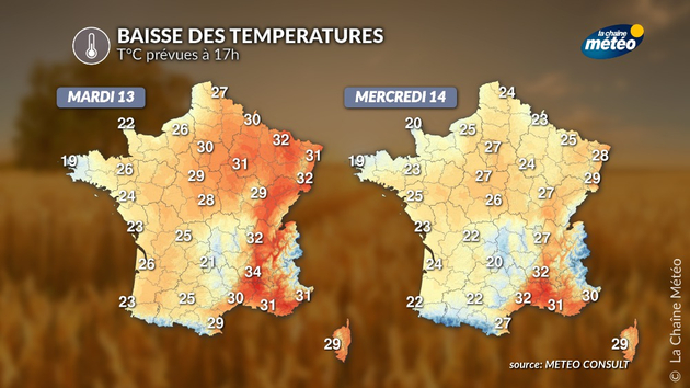 La fin de la canicule aura lieu mercredi, et jeudi dans l Actualités France