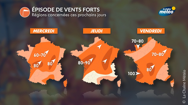 Les vents seront sensibles ces trois prochains jours sur la France Actualités France