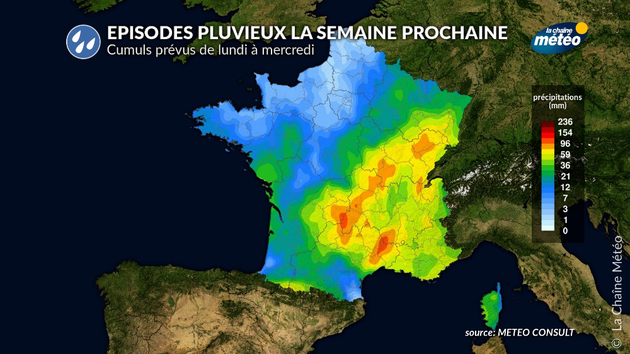 De fortes pluies sont attendues sur le sud de la France la semaine prochaine Actualités France