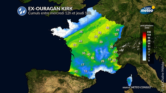 Cumuls de pluie au passage de l Actualités France