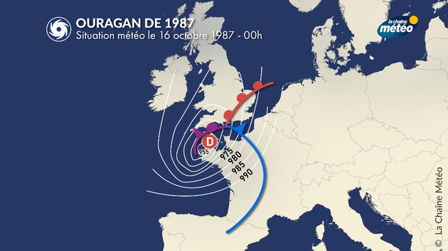 Ouragan de 1987 : situation du 16 octobre Actualités France