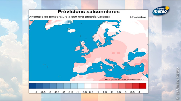 Nos prévisions saisonnières envisagent un mois de novembre plus doux que les moyennes Actualités France