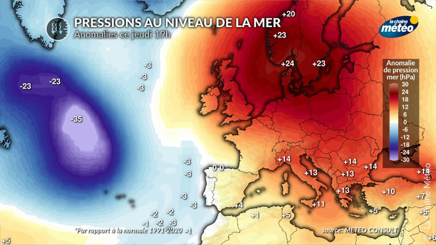 Anomalies de pressions au niveau de la mer Actualités France