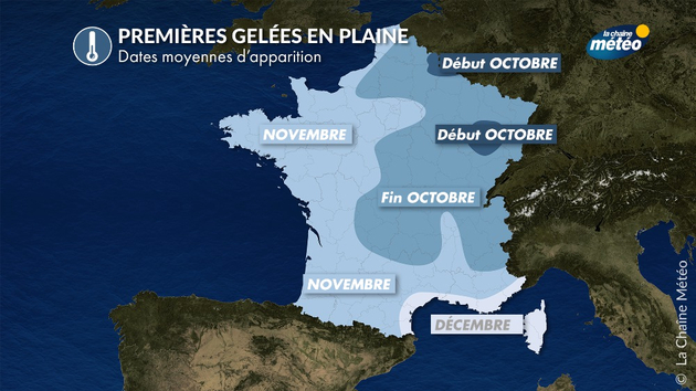 Date des premières gelées Actualités France