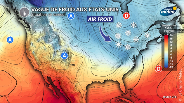 Vague de froid aux Etats-Unis Actualités étranger