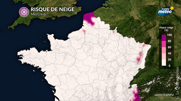 Risque de neige - Scénario 2 Actualités France