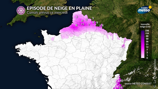 Risque de neige au nord de la Seine pour ce mercredi après-midi Actualités France