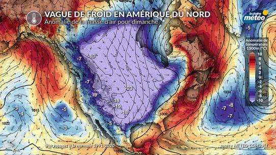 Vague de froid en Amérique du Nord