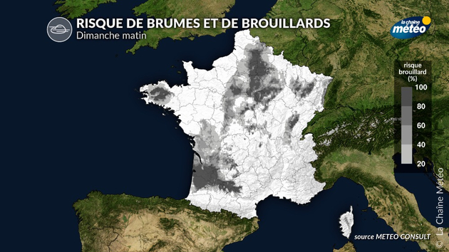 Risque de brouillard dimanche matin Actualités France