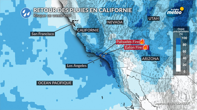 Retour des pluies en Californie ce week-end Actualités étranger