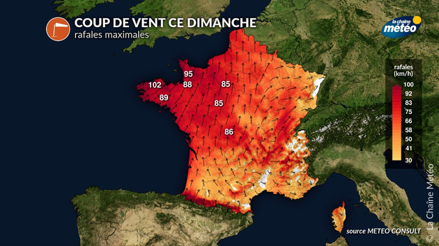 Coup de vent sur le quart nord-ouest ce dimanche Actualités France