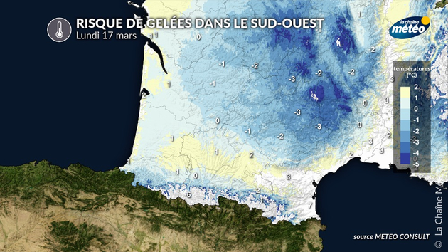 Risque de gel lundi prochain Actualités France