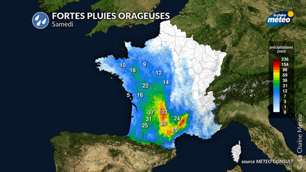 Cumuls de pluie Actualités France