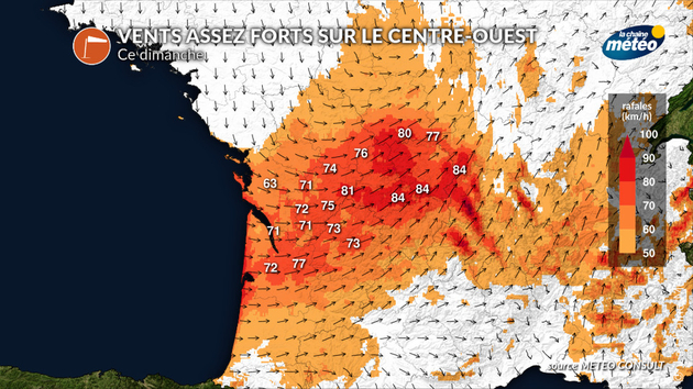 Vents forts sur le Centre-Ouest ce dimanche Actualités France