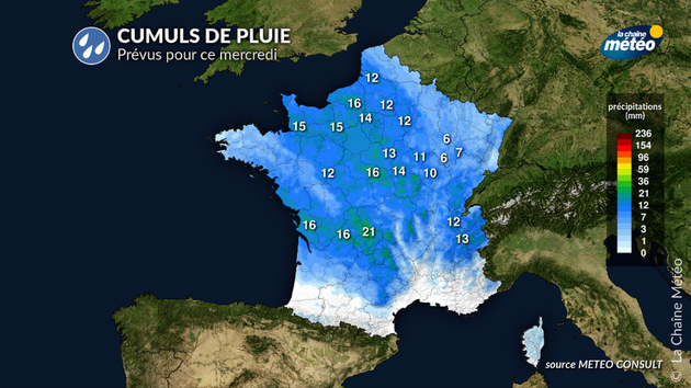 Nouvelles pluies prévues ce mercredi Actualités France