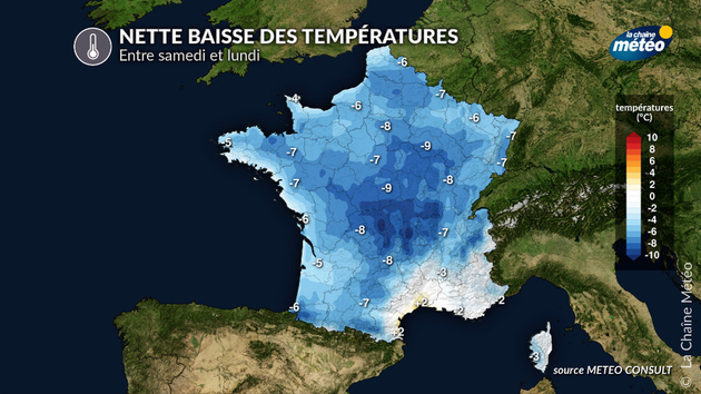 Baisse des températures entre samedi et lundi Actualités France