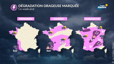 Forte dégradation orageuse ce week-end après l'épisode de chaleur