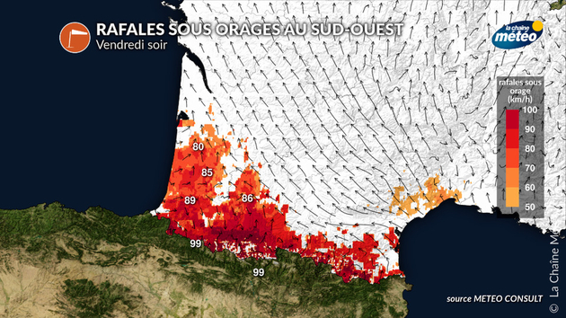 Rafales sous orages au sud-ouest vendredi soir Actualités France