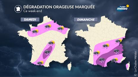 Orages en France ce week-end : les régions à risque