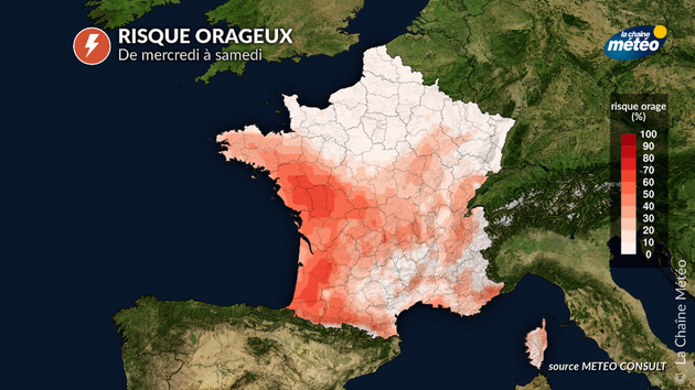 Risque orageux persistant au sud-ouest jusqu Actualités France