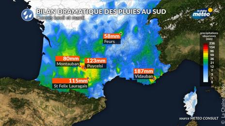 Orages de grêle, pluies torrentielles et inondations dans le sud, bilan des intempéries