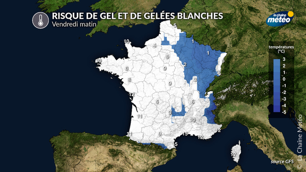 Risque de gelées blanches vendredi matin Actualités France