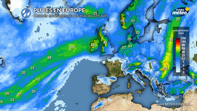 Pluies attendues du 26 mai au 1er juin Actualités France