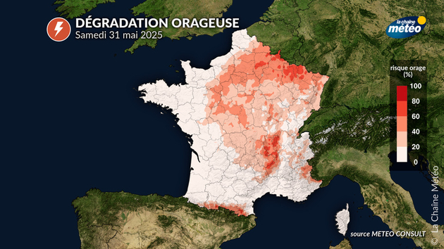 Risque orageux pour ce samedi 31 mai Actualités France