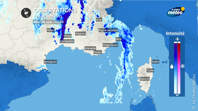 Radar des pluies à 13h15 Actualités France