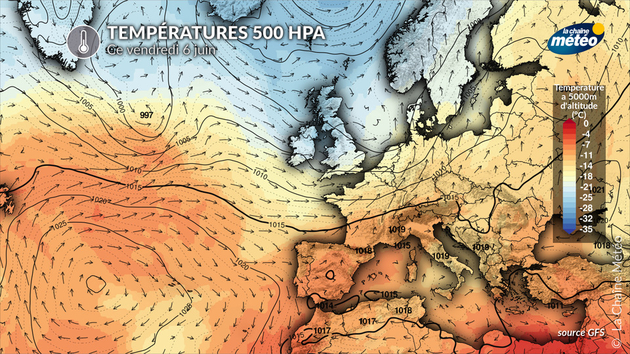 Températures 500 HPA Actualités France