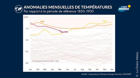 Mai 2025 dans le monde : le deuxième mois de Mai le plus chaud jamais enregistré