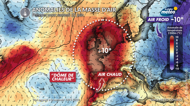 Un dôme de chaleur va se positionner sur la France en fin de semaine Actualités France