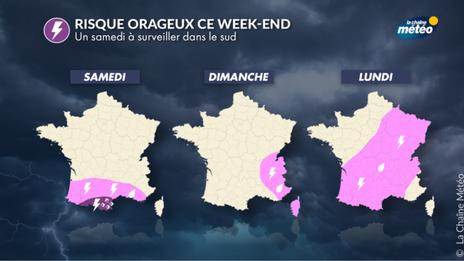 Orages parfois forts samedi dans l'extrême sud