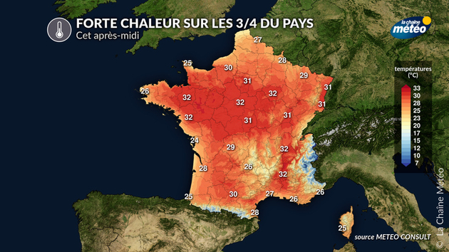Forte chaleur cet après-midi Actualités France