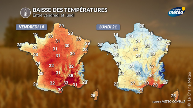 Baisse des températures entre vendredi et lundi Actualités France