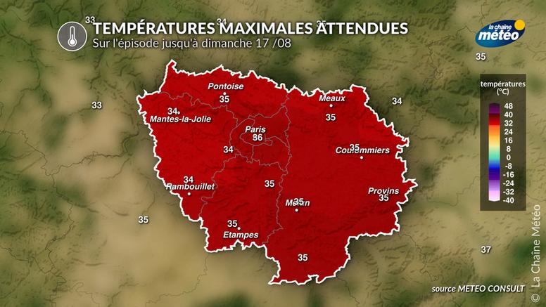 Vague de chaleur durable en Ile-de-France : jusqu'à 36°C ce mardi